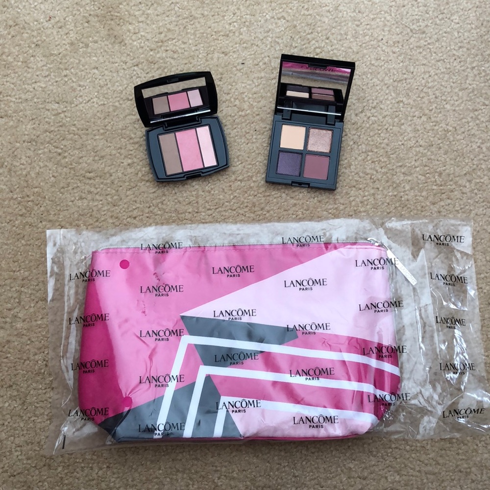 NWT Lancôme Makeup- eyeshadow, face palette, bag